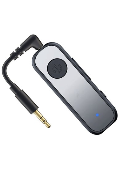 اشتري Bluetooth 5.0 Adapter, 3.5mm Jack Aux Dongle, 2-in-1 Wireless Transmitter/Receiver for TV Audio, Projector, PC, Headphone, Car, Speaker, Boats or in Gym, Home في الامارات