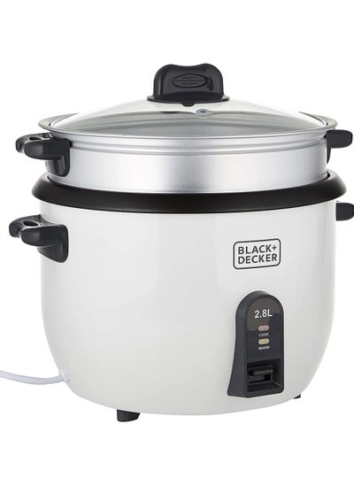 Buy 2-in-1 Non-Stick Rice Cooker with Steamer 2.8 L 1100.0 W RC2850-B5 White in Saudi Arabia