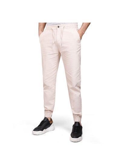 اشتري Coup Basic Pants For Men - Regular Fit - Beige في مصر