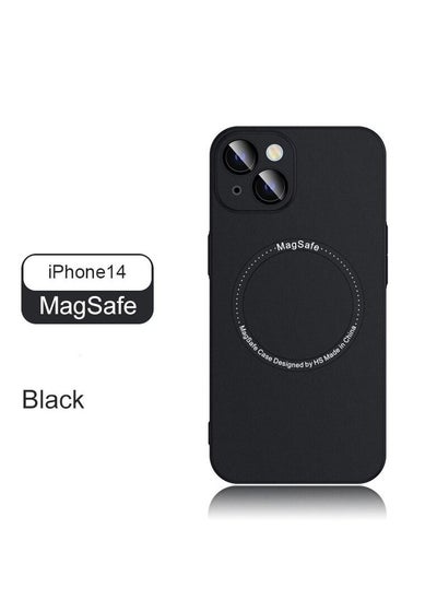 Buy Slim Case for iPhone 14 Ultra Thin Slim Matte Magnetic Magsafe Wireless Charging Case for Apple iPhone 14 6.1 Black in UAE