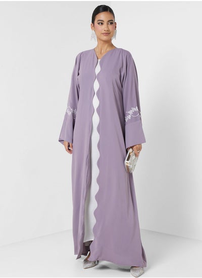 Buy Flared Sleeve Open Abaya in UAE