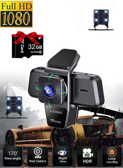 Buy S3 3.16-inch IPS Screen1080P Car DVR Mobile APP Interconnected Dash Cam Video Recorder Rear View Camera for Vehicle Night Vision  Car Assets 32G Card in UAE