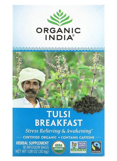 اشتري Tulsi Tea Breakfast 18 Infusion Bags 1.08 oz (30.6 g) في الامارات