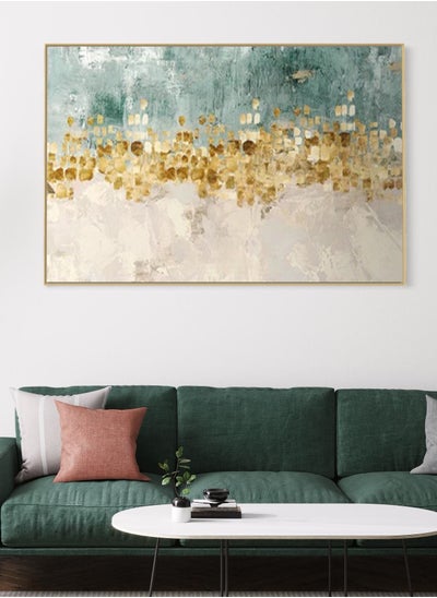 Buy Green Gold Canvas Framed Wall Art in UAE