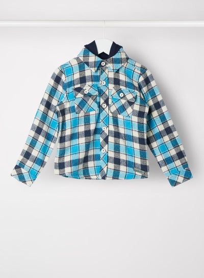 Buy Baby/Kids Hooded Checkered Shirt in UAE