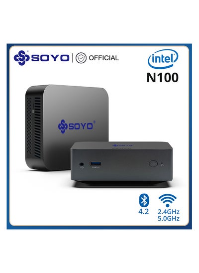 اشتري SOYO Portable Mini PC with Intel N95 CPU 16GB DDR4 RAM 256GB M.2 SSD Windows 11 WIFI6 DP for Office Desktop Use في السعودية