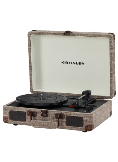 Buy Crosley CR8005F-HA Cruiser Plus Vintage 3-Speed Bluetooth in/Out Suitcase Vinyl Record Player Turntable Havana in UAE