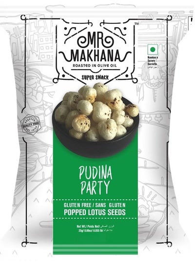 Buy Pudina Party Popped Lotus Seeds 25g Gluten Free Healthy Snacks in UAE