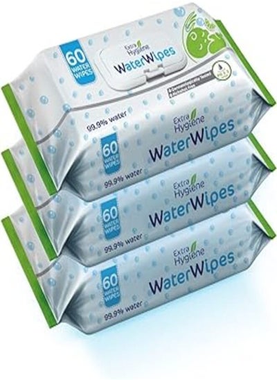 اشتري Extra Hygiene WATR WIPES Kiwi - 60 * 3 Piece في مصر