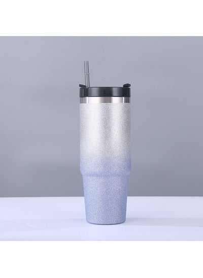 اشتري Vacuum Double Wall Stainless Steel Drinking Water Bottle With Straw Insulated Coffee Tumbler Travel Mug Outdoor Kettle Thermos Cups في الامارات