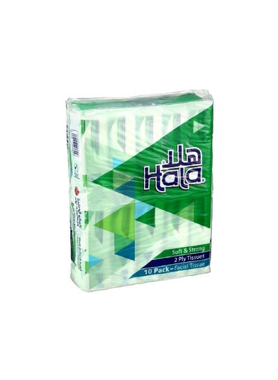 اشتري Hala 10-Piece Facial Tissue Set Multicolour 160 Sheets 10 x 32 x 37 cm TF72PL1610R11 في السعودية