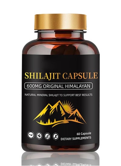 اشتري الهيمالايا shilajit الرجال والنساء كبسولات ( shilajeet ) - 600 ملغ من مكافئ الطاقة الطبيعية والقدرة على التحمل محسن - 60 كبسولات نباتي في السعودية