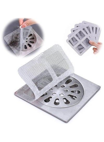 Buy Disposable Drain Cover Mesh Sticker And Hair Catcher For Bathroom, Kitchen, Shower And Bathtub (Pack of 20) in UAE