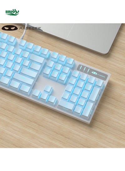 اشتري Magegee 130 Keys Blue Pudding Keycaps ، PBT Keycaps Set مجموعة مفاتيح مخصصة ، ملف تعريف OEM ، توافق عالمي ل 100 ٪ ، 75 ٪ ، 65 ٪ ، 60 ٪ لوحة مفاتيح في الامارات