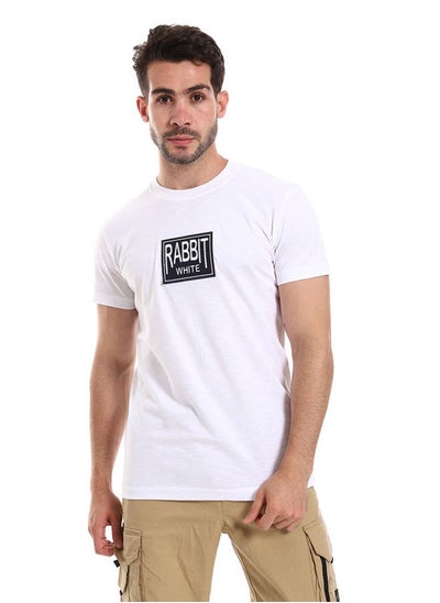 اشتري White Rabbit Round Neck Slip On Tee With Stitched Patch - White في مصر