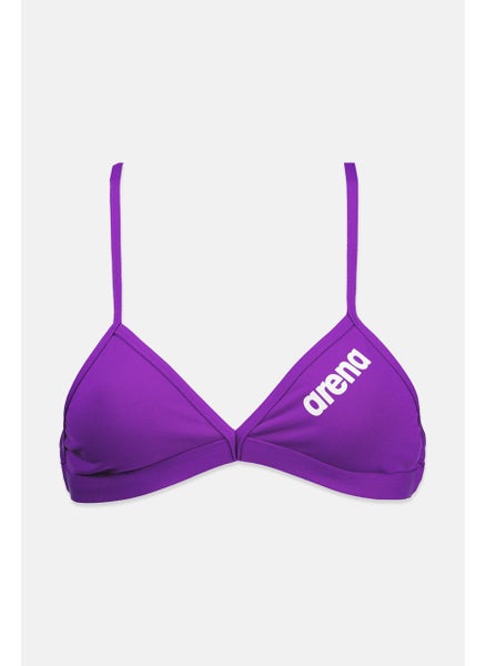 Buy Women Brand Logo Bikini Top, Purple in Saudi Arabia