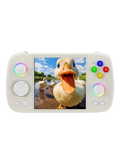 اشتري ANBERNIC RG Cube Retro Handheld Game Console 64bit Android 13 Unisoc T820 3.95 Inch IPS Screen Hall Joystick RGB lighting effect (White) في السعودية