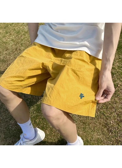 اشتري Quick-Dry Unisex Shorts 2024 Summer Thin Ice Silk Casual Sport Yellow في السعودية