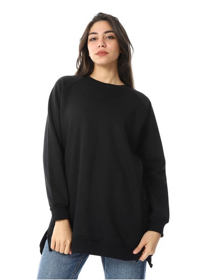 Buy Women Long Closed Hoodie With Side Pockets in Egypt