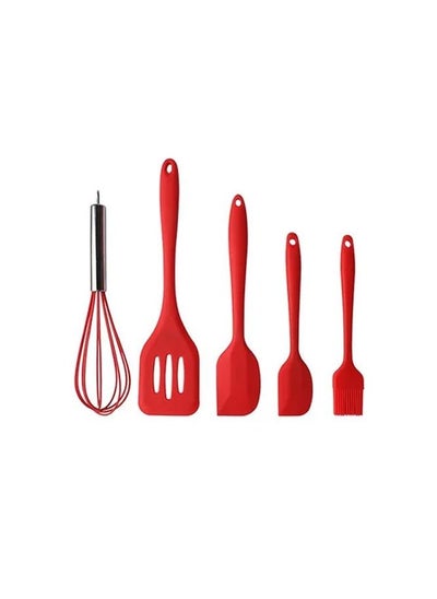 Buy 5-Piece Silicone Heat-Resistant Spatula Set in UAE