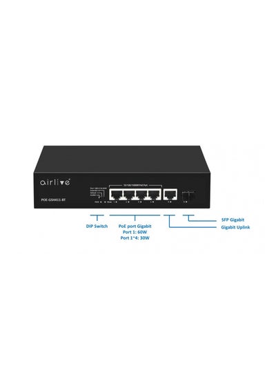 اشتري POE-GSH411-120BT: 6-port Gigabit POE Switch, 802.3at-bt, 120W في مصر