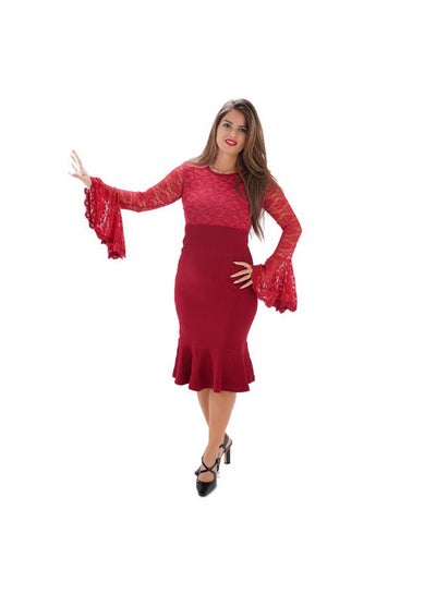 Buy WOMEN`S DRESS WITH A LINED LACE BODY in Egypt