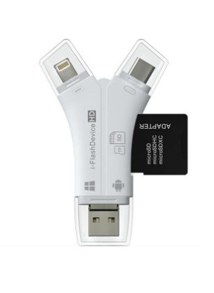 اشتري 4-in-1 Multi-Functional High-Speed Card Reader for AppleNK-908 white NK-908 white في السعودية