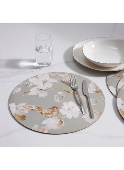 اشتري Orchid 4-Piece Round Placemat Set Dia 35Cm - Blue في الامارات