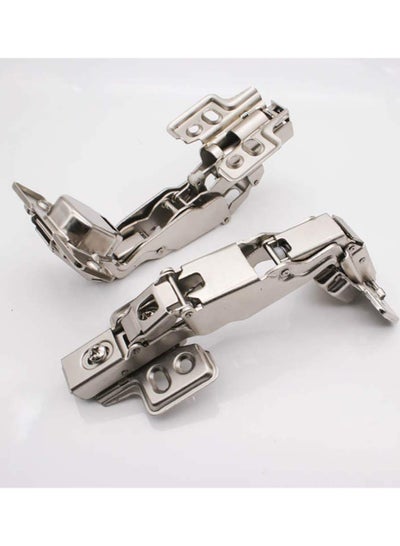 LED_Sone Soft Close Cabinet Hinges – Full Overlay, Polished Silver – UK Made (LSNSC01, 2.5x6x12cm)