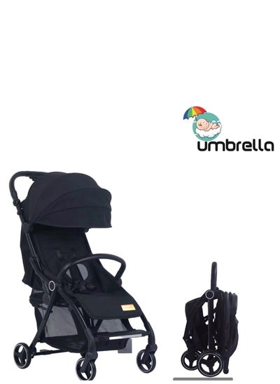 Buy Premium stroller Umbrella X10 luxurious For travel, it closes a very small size when closing automatically by pressing a button-black in Egypt