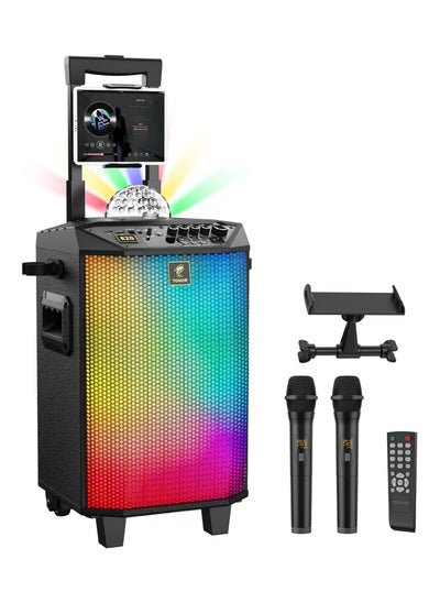 Buy Wireless Karaoke Machine, TONOR PA System Portable Bluetooth Singing Speaker with Dual Wireless Microphones Microfono, Disco Ball for Home Karaoke, Party K20 in UAE