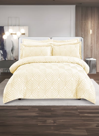 اشتري 8 Piece Comforter Set King Size All Season Everyday Use Bedding Set Extra Soft Microfiber 1 Comforter 1 Fitted Sheet 2 Pillow Sham 2 Pillow Case  2 cushions  260 x 240cm في الامارات