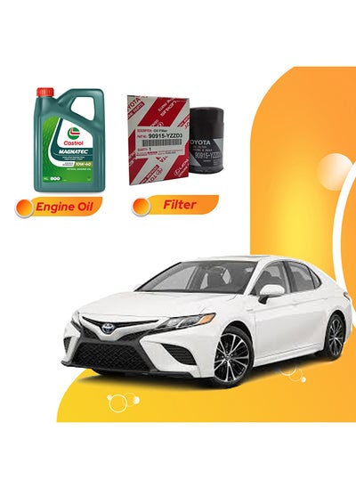 اشتري Camry 4 Liters 10W40 Castrol Magnatec Oil And Original Filter في الامارات