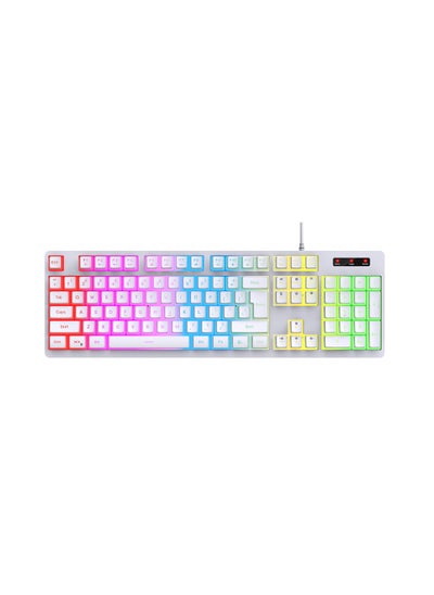 اشتري HXSJ L200 غشاء لوحة المفاتيح بودنغ Keycap السلكية RGB الخلفية مناور يشعر لوحة مفاتيح الكمبيوتر بقعة عبر الحدود في الامارات