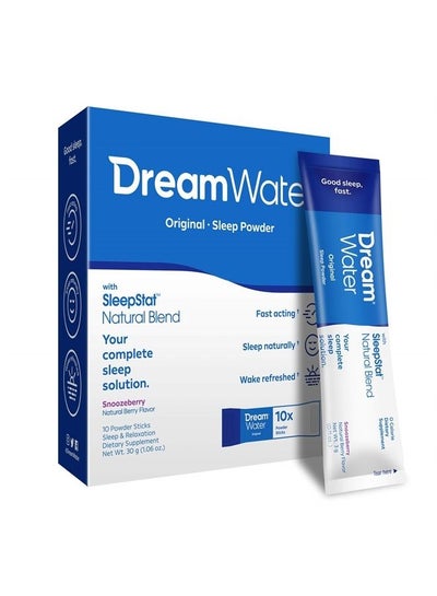 اشتري Sleep Aid Powder; Melatonin 5mg, GABA, 5-HTP; Natural Flavors; Helps You to Fall Asleep, Fast, and Wake Refreshed; Snoozeberry, 10-Count في الامارات