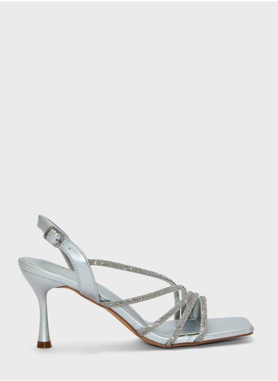 اشتري Strappy Embellished Heeled Sandals في الامارات