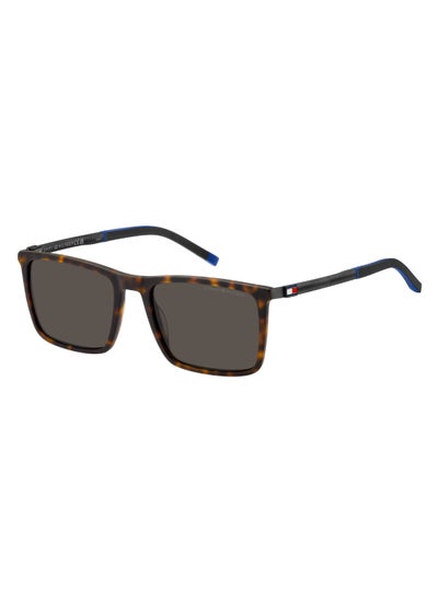 Buy Men's UV Protection Rectangular Shape Carbon Fiber Sunglasses TH 2077/S GREY 41 - Lens Size: 41 Mm - Matt Hvna in UAE