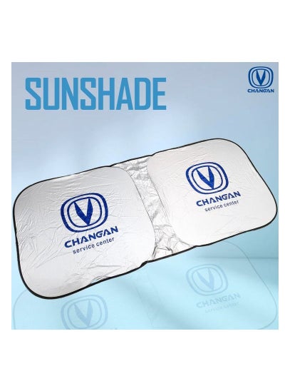 Buy CHANGAN Car Windshield Sunshade, Car Sun Shade UV Rays and Heat Protector Sun Visor Foldable Keep Your Vehicle Cool Blocks UV Rays in Saudi Arabia