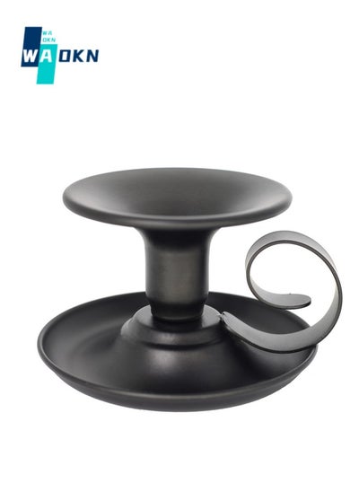 Buy Black Metal Candle Holder for Home Living Room, Retro Iron Simple Candle Holder, Suitable for Party Wedding Table Home Decoration in Saudi Arabia