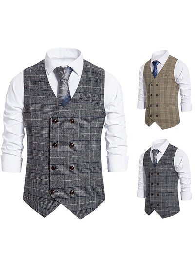 Buy New Fashionable Herringbone Patterned Suit Vest in UAE