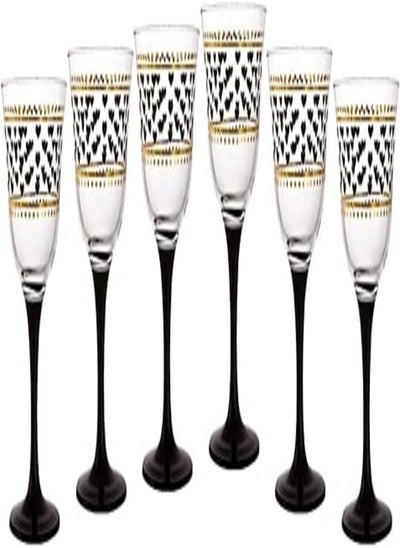 Buy Segaey Turkish VALS Juice Glass - Black Heart Print 013417/Elegant design, Trusted Brand, Attractive shape of Sparkling Drink, Smoothies, Juices, Cocktails/High Quality Materials in Egypt