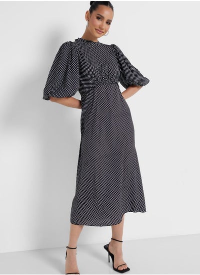 Buy Puff Sleeve Tiered Dress in Saudi Arabia