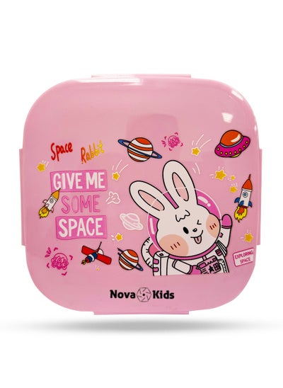 Buy Bento Lunch Box, Square 1000Ml - Rabbit Pink in Saudi Arabia