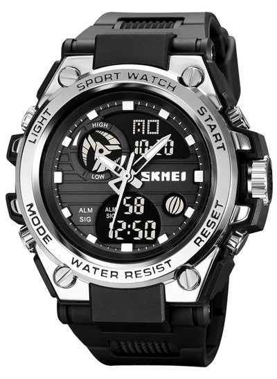 Buy Watch for Men Sports Water Resistant Analog Digital Watch PU Strap 52mm Black 2031 in Saudi Arabia