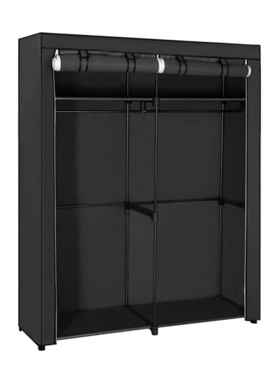 اشتري Black RYG02BK Fabric Wardrobe for Home, Living Room, Drawing Room (140x43x174cm) في الامارات