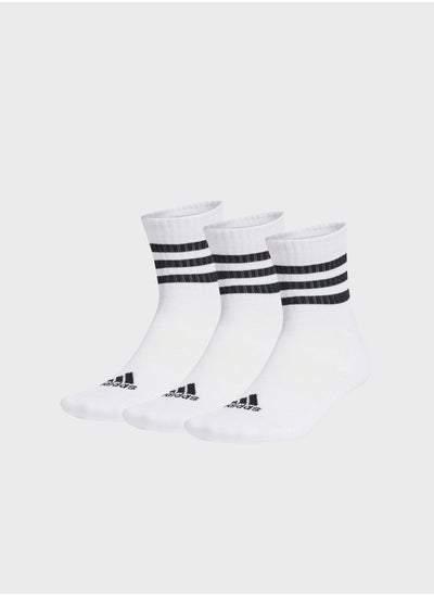 Buy 3 Pack 3 Stripe Cushioned Socks in UAE