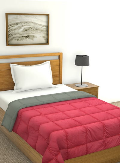 اشتري Raymond Home -Microfiber Single  Reversible Quilt Red/Grey 140x220 AC- comforter في الامارات