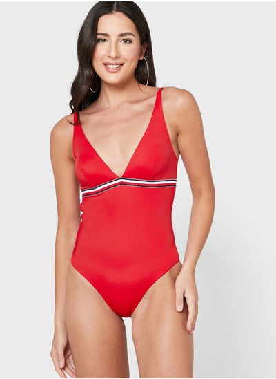 اشتري Plunge Neck One Piece Swimsuit في الامارات