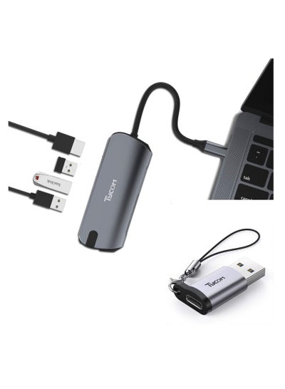 Buy Tycom USB C Docking Station with a Type C Adapter, 4-in-1 USB C Hub Adapter Dock with 4K USB C to HDMI, 3 USB 3.0 Ports for MacBook/Pro, Chromebook, and More(USB C HUB 4-in-1) in UAE