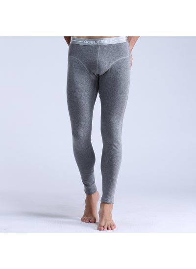 اشتري Thermal Cotton Pants for Men Autumn Winter Flower Gray في السعودية